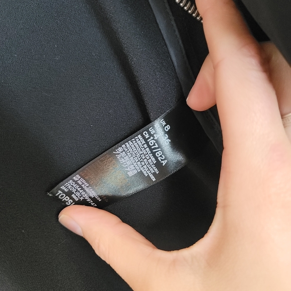 Top Shop Bomber Jacket Size US 4 Black - Picture 4 of 4